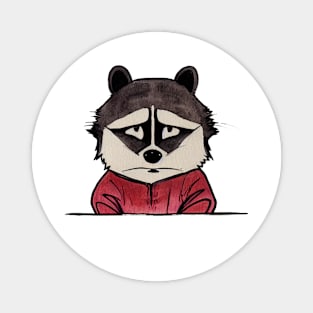 Bored Raccoon Magnet